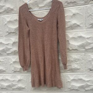 American Eagle Outfitters Tan Long Sleeve Dress